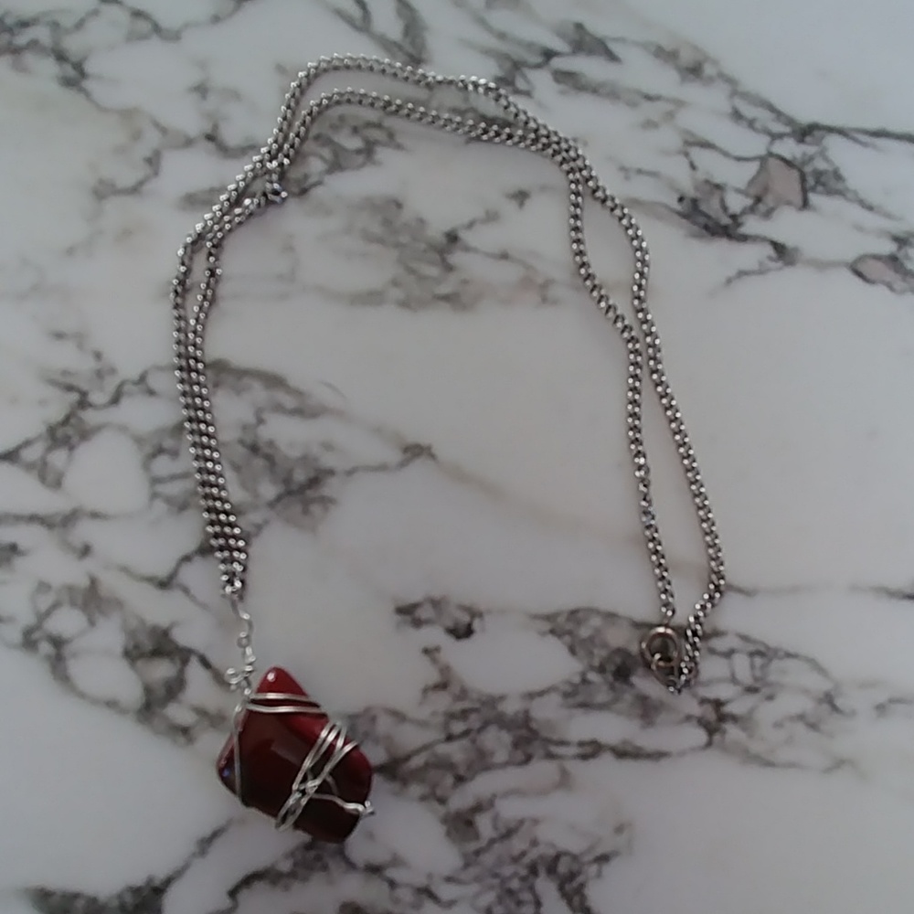 Jasper pendant necklace